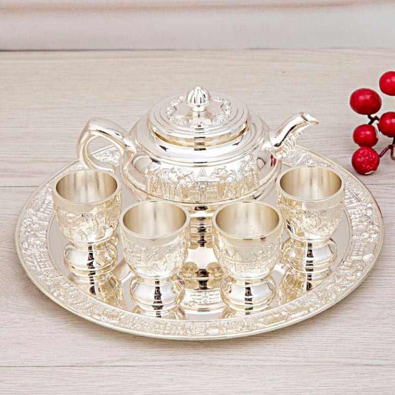 Service à thé marée nationale de luxe léger haut de gamme tasse à thé théière plateau