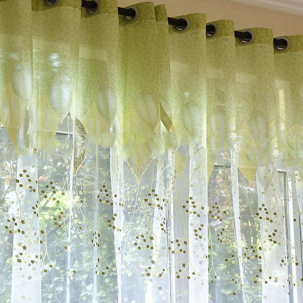European Style Green Leaf Floral Yarn