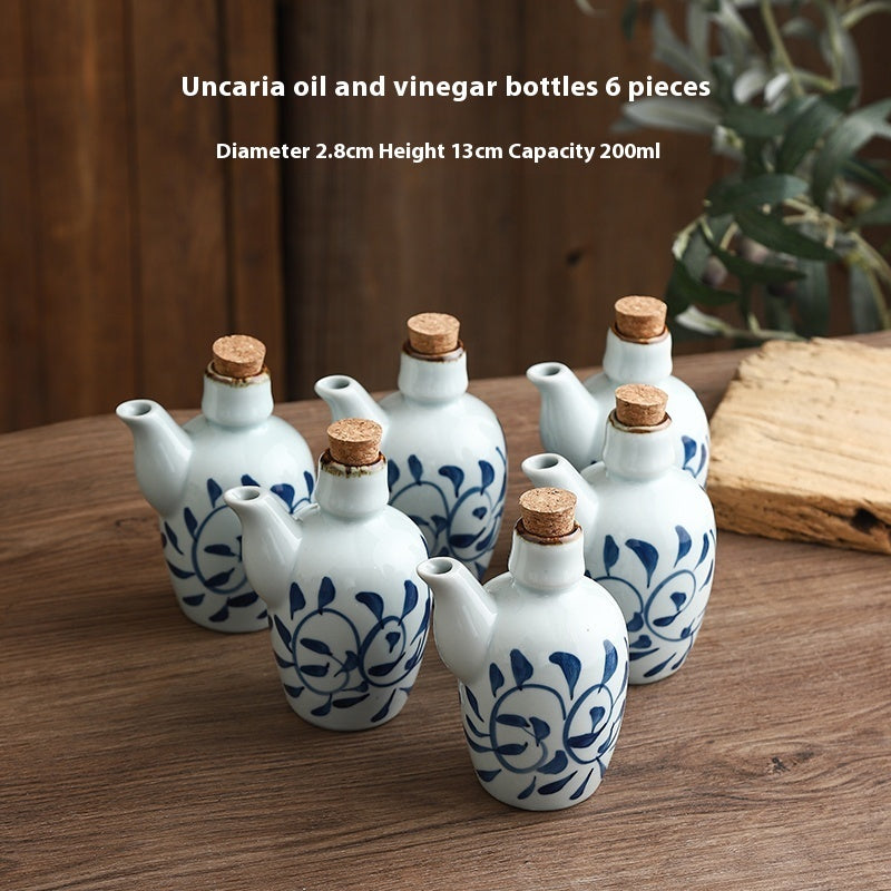 Commercial Small Capacity Old-fashioned Ceramic 200mL Soy Sauce Bottle