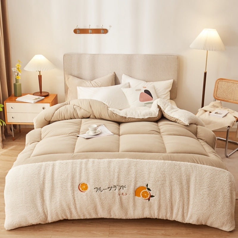 Lamb Velvet Quilt Winter Thickened Warm Core