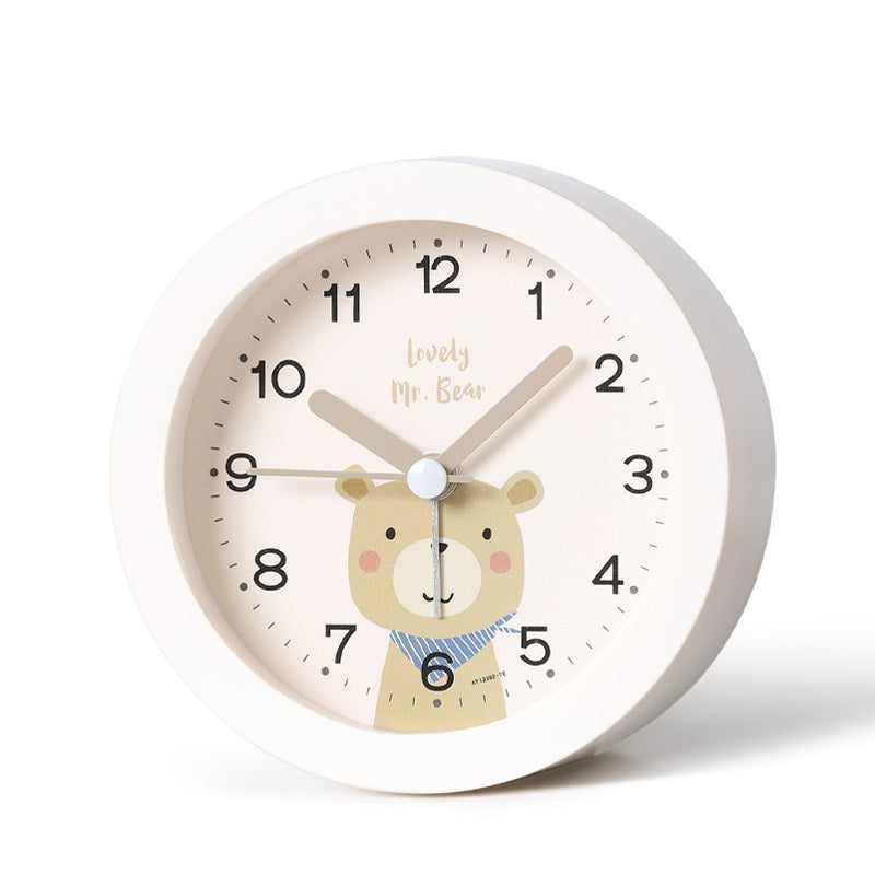 Children's Luminous Bedside Nordic Style Simple Silent Small Alarm Clock