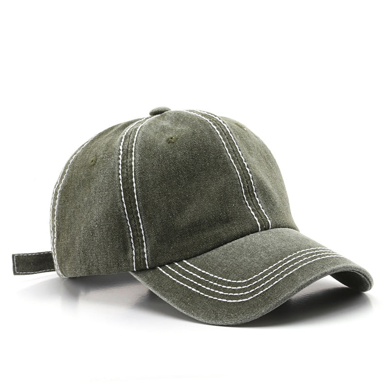 Washed And Distressed Light Board Baseball Cap Fashion Trend