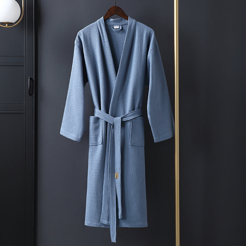 Bathrobe Absorbent And Quick-drying Men's Women's Long Couples Thin Robe