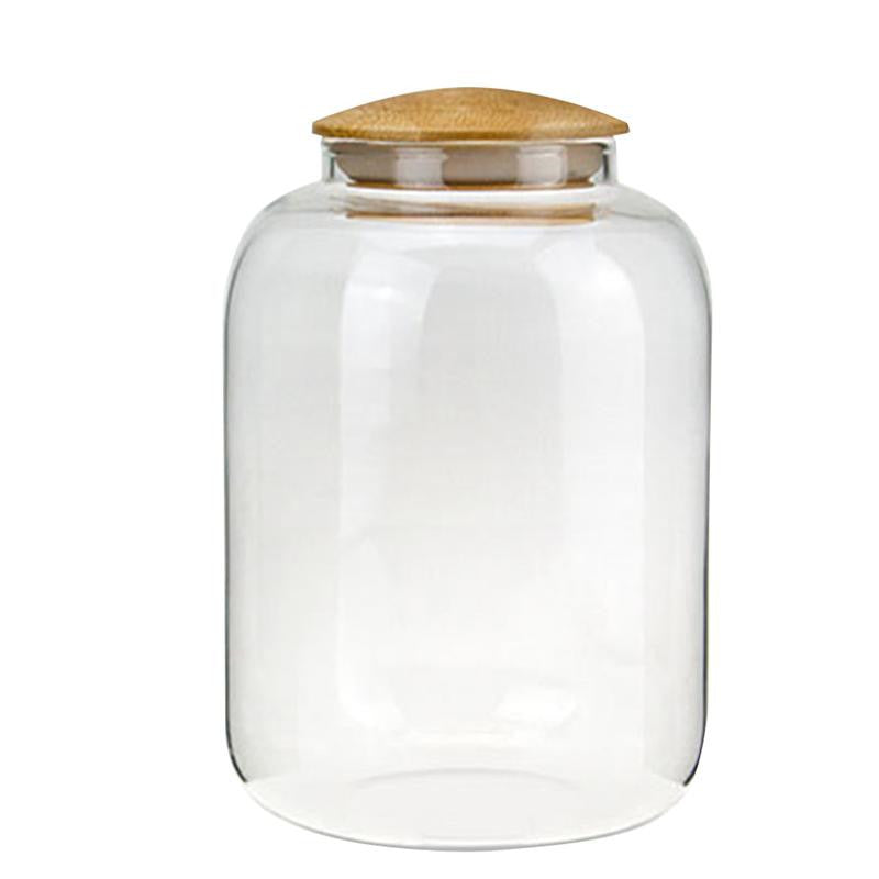 Cambered Bamboo Lid Tea Large Capacity Storage Cans