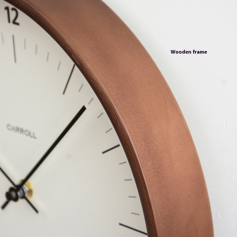 Solid Wood Light Luxury Wall-mounted Clock