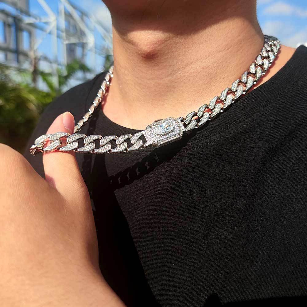 Hip Hop SMFK Galaxy Necklace 12mm Single Marquise