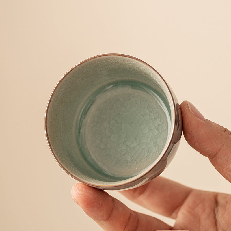 Pure Hand Drawing Borneol Magnolia Master Cup Household Ceramic Cup Tea Brewing Cup