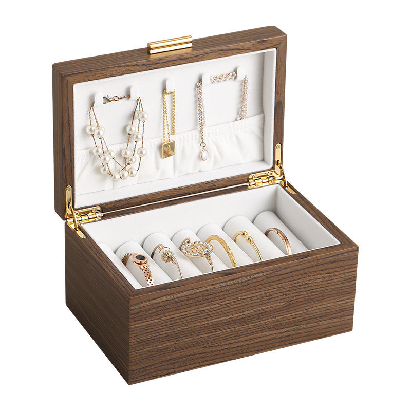 Wooden Jewelry Box High-grade Storage Jade Bracelets