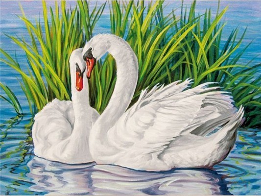 DIY diamond painting embroidery swan