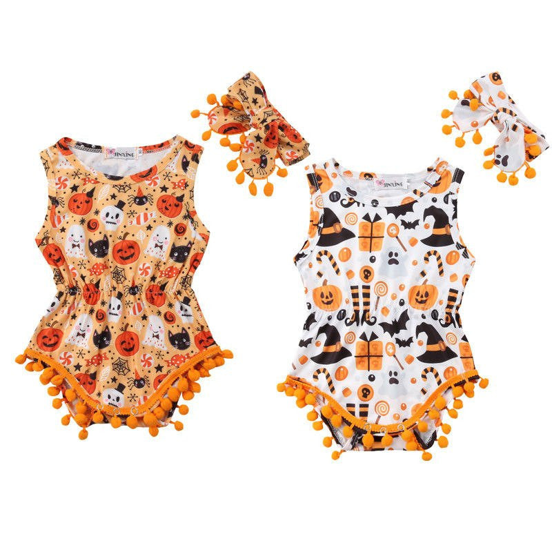 Furry ball triangle romper