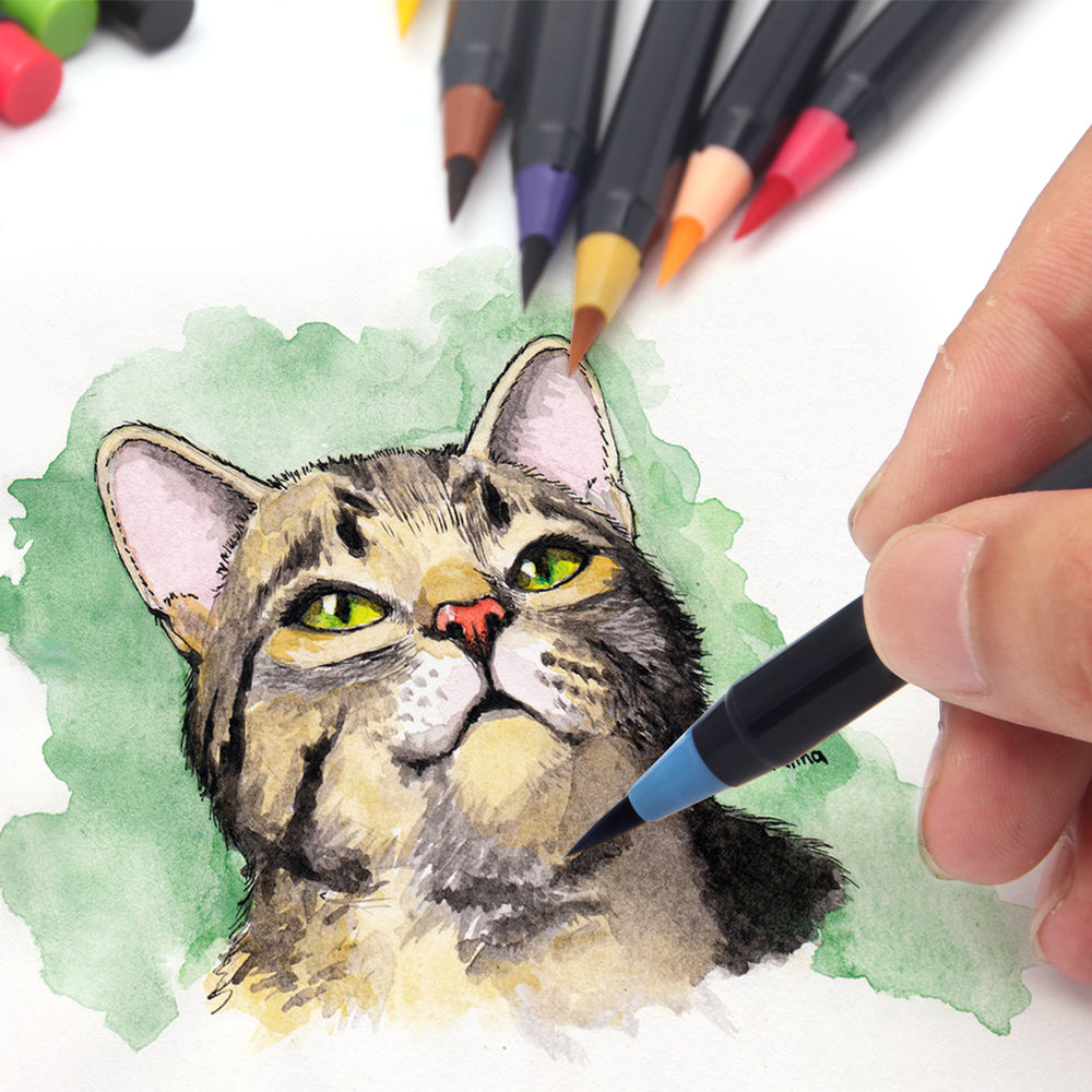 20 color watercolor soft brush set