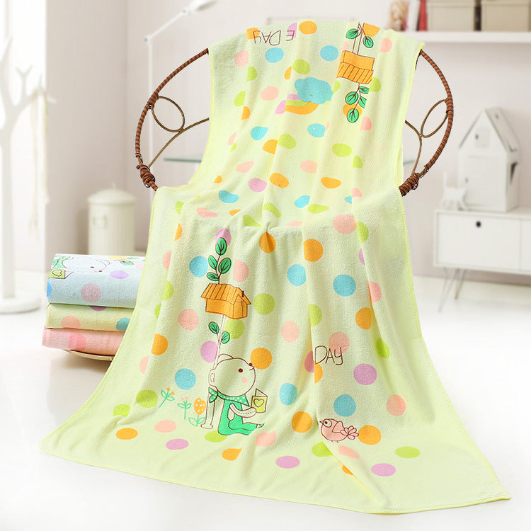 Microfiber Cartoon Cute Printed Bath Absorbent Soft Bath Towel