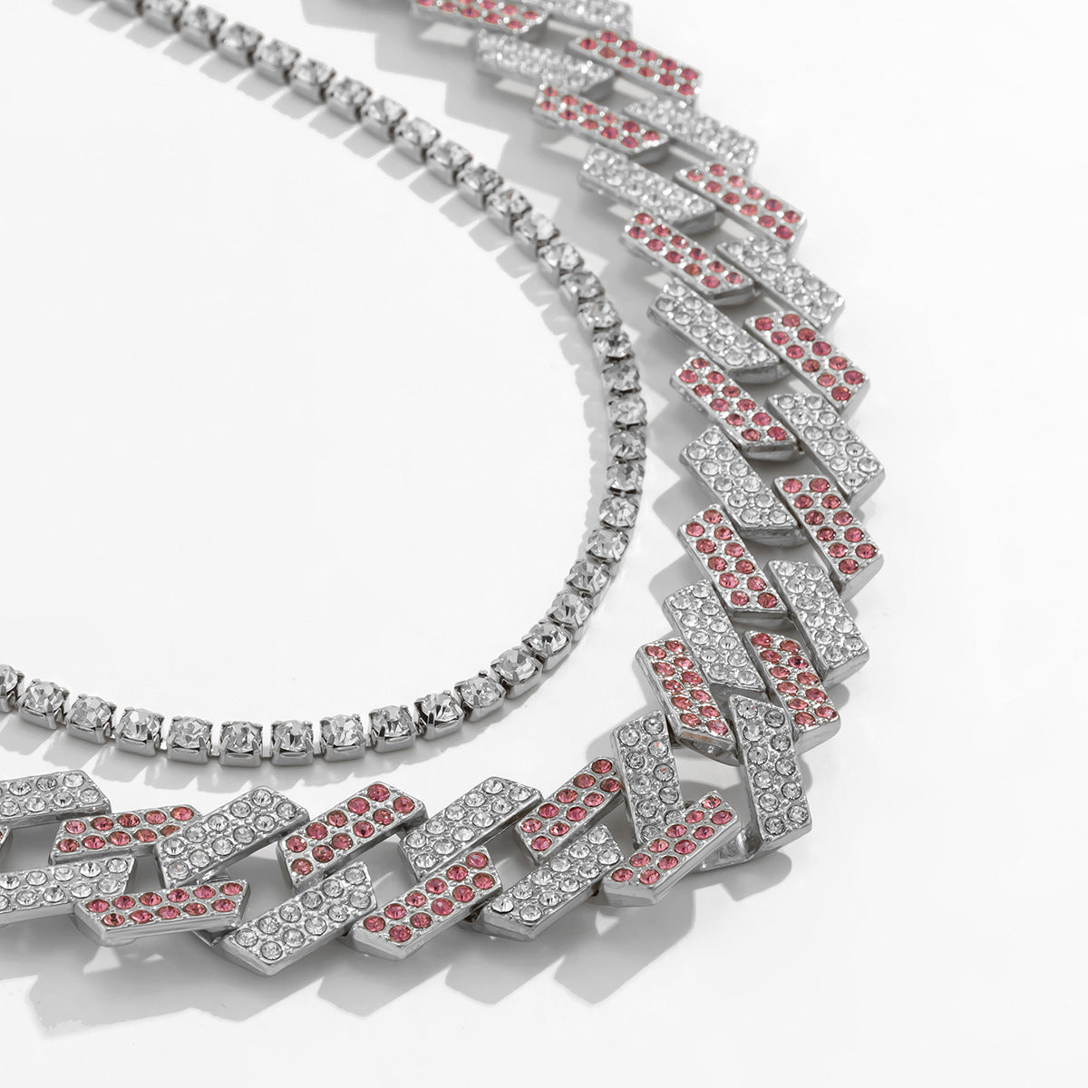 Cuban Chain Color Block Full Diamond
