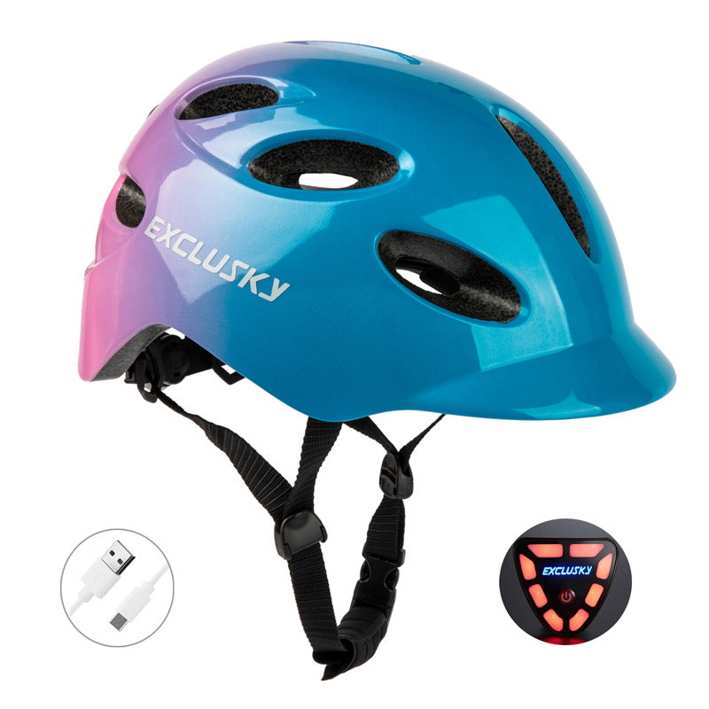 Electric Led Cycling Helmet With Tail Light