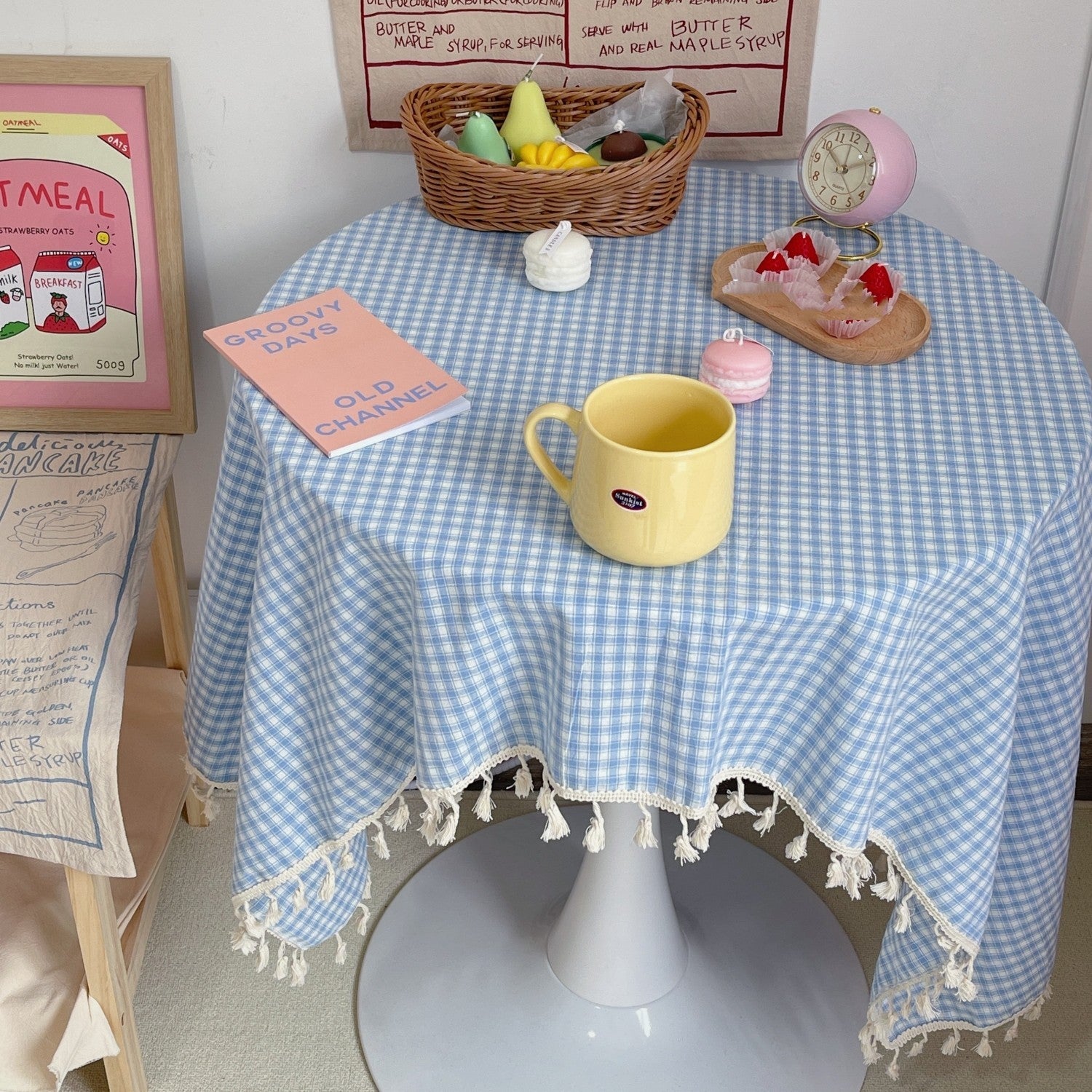 Checkered Dining Table Cloth Countryside Ins Picnic Coffee Table