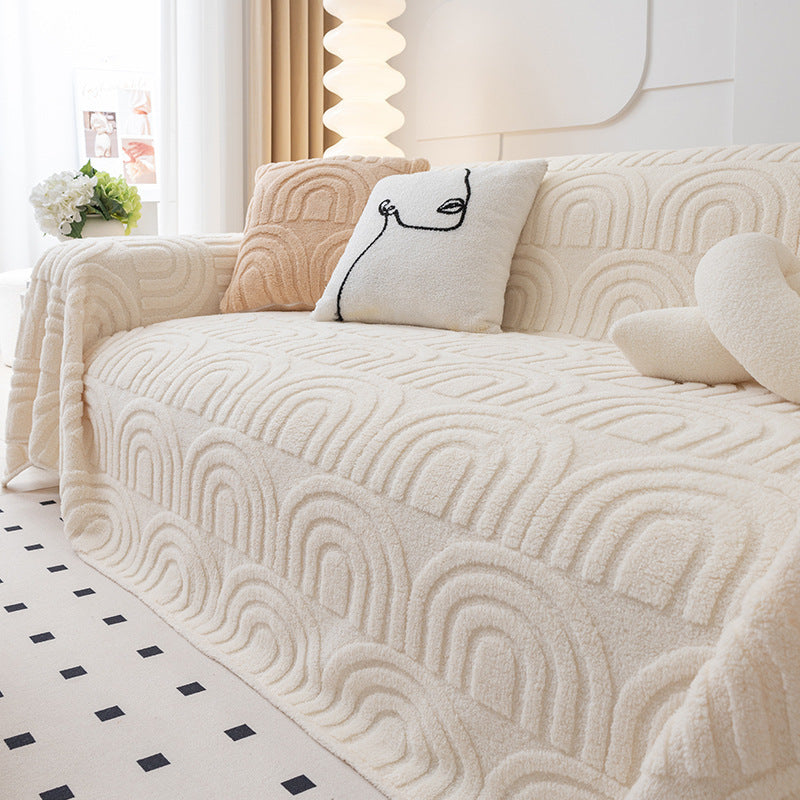 Anti-scratching Plush Sofa Towel All-inclusive Thickened