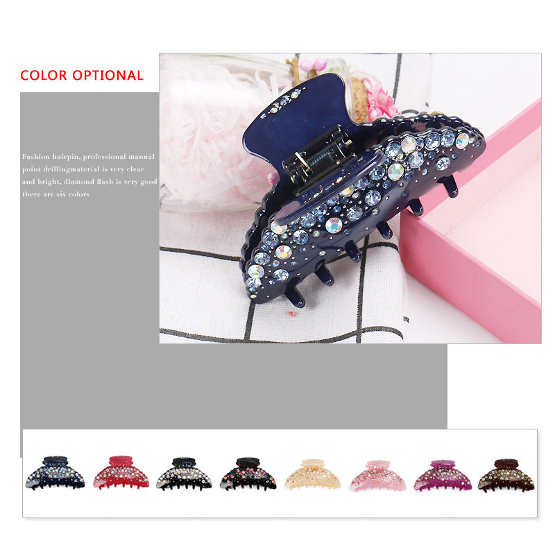 Acrylic Big Rhinestone Hair Claw Fashion