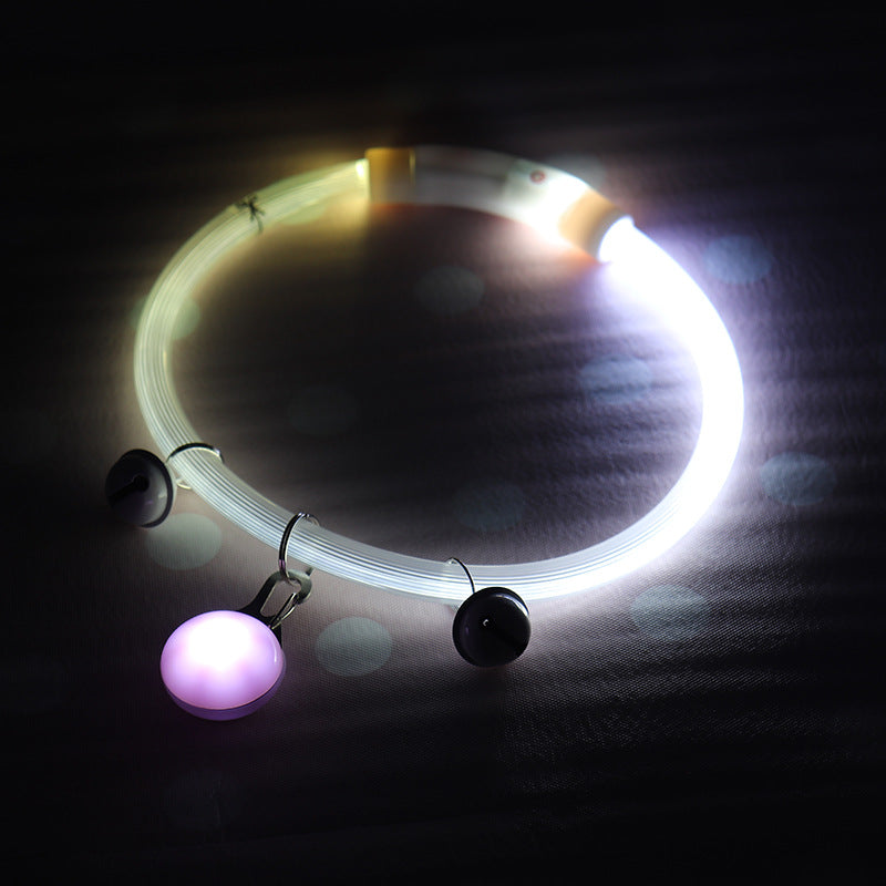 Dog Shiny Dog Collar Pet Luminous Dog Walking Light Dog Collar Collar