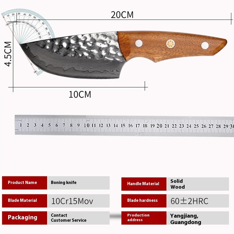 Damascus With Steel In The Middle Meat Cutting Fishing Camping Knife