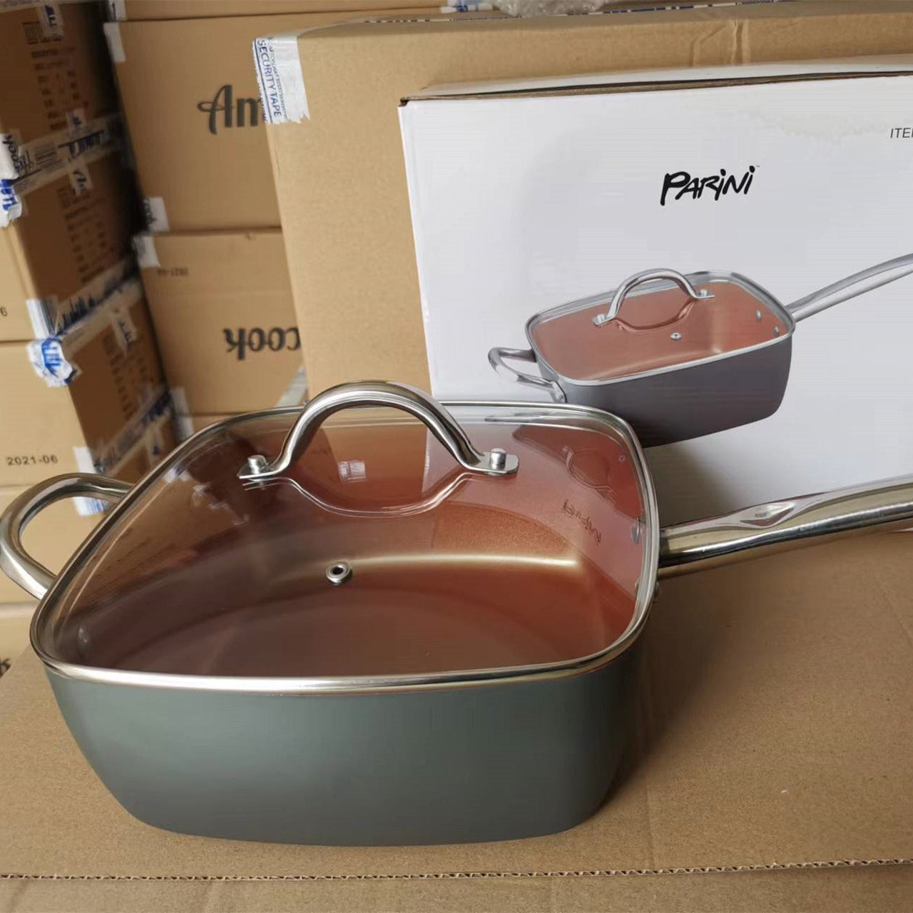 24CM Non-stick Non-fume-free Square Soup Pot