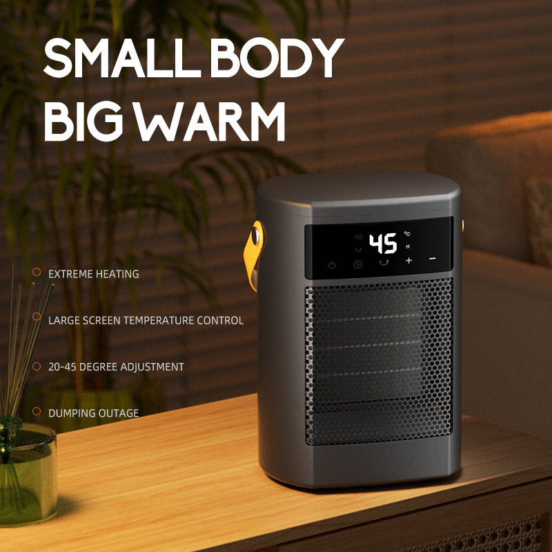 Souffleur d'air chaud ménager, petit appareil de chauffage télécommandé à tête oscillante