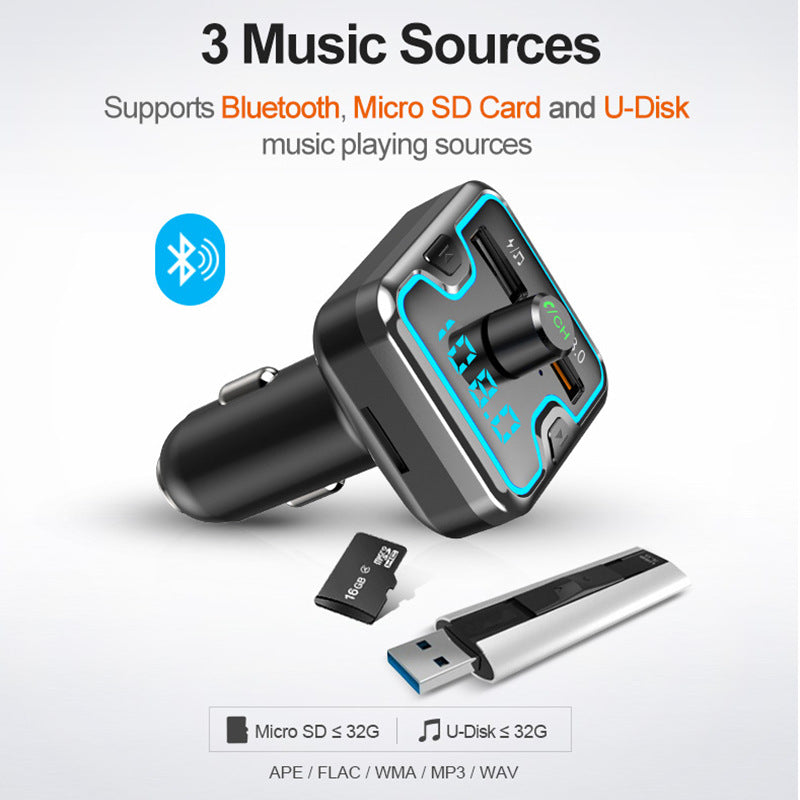 Bluetooth Player Car Charger Charging Fast And Colorful