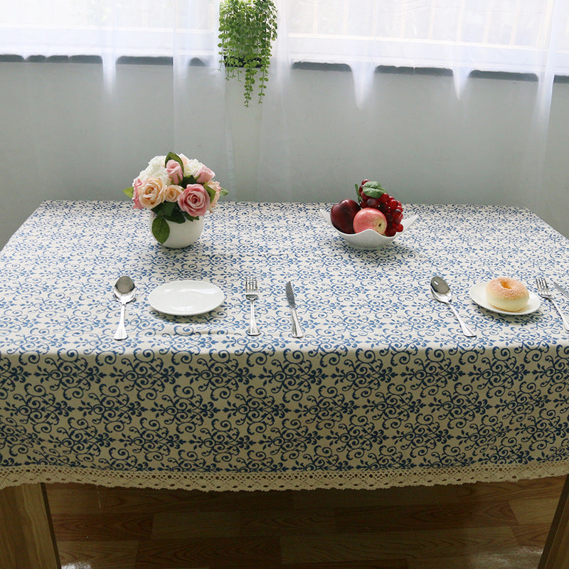 Classic cotton linen tablecloth