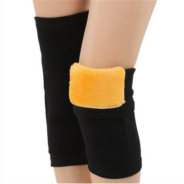 Yellow plush knee pads