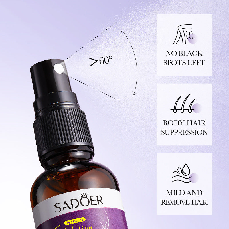 Spray inhibiteur de croissance des poils pour aisselles et jambes