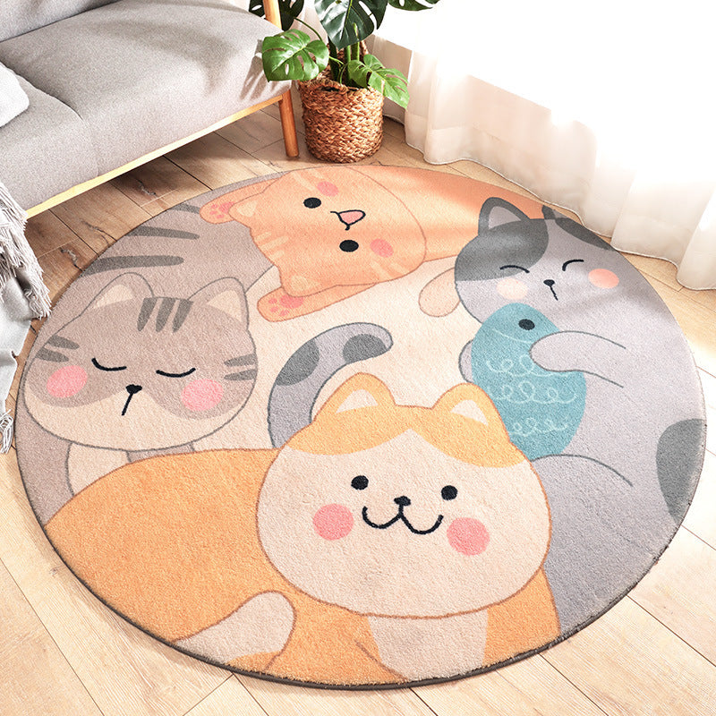 Home Living Room Bedroom Bedside Round Floor Mat