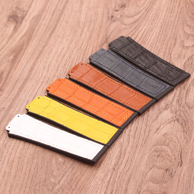 Leather Rubber Strap Men's Watch Accessories
