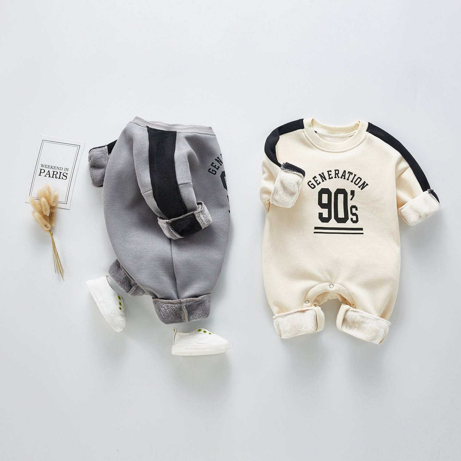 Number and fleece jumpsuit