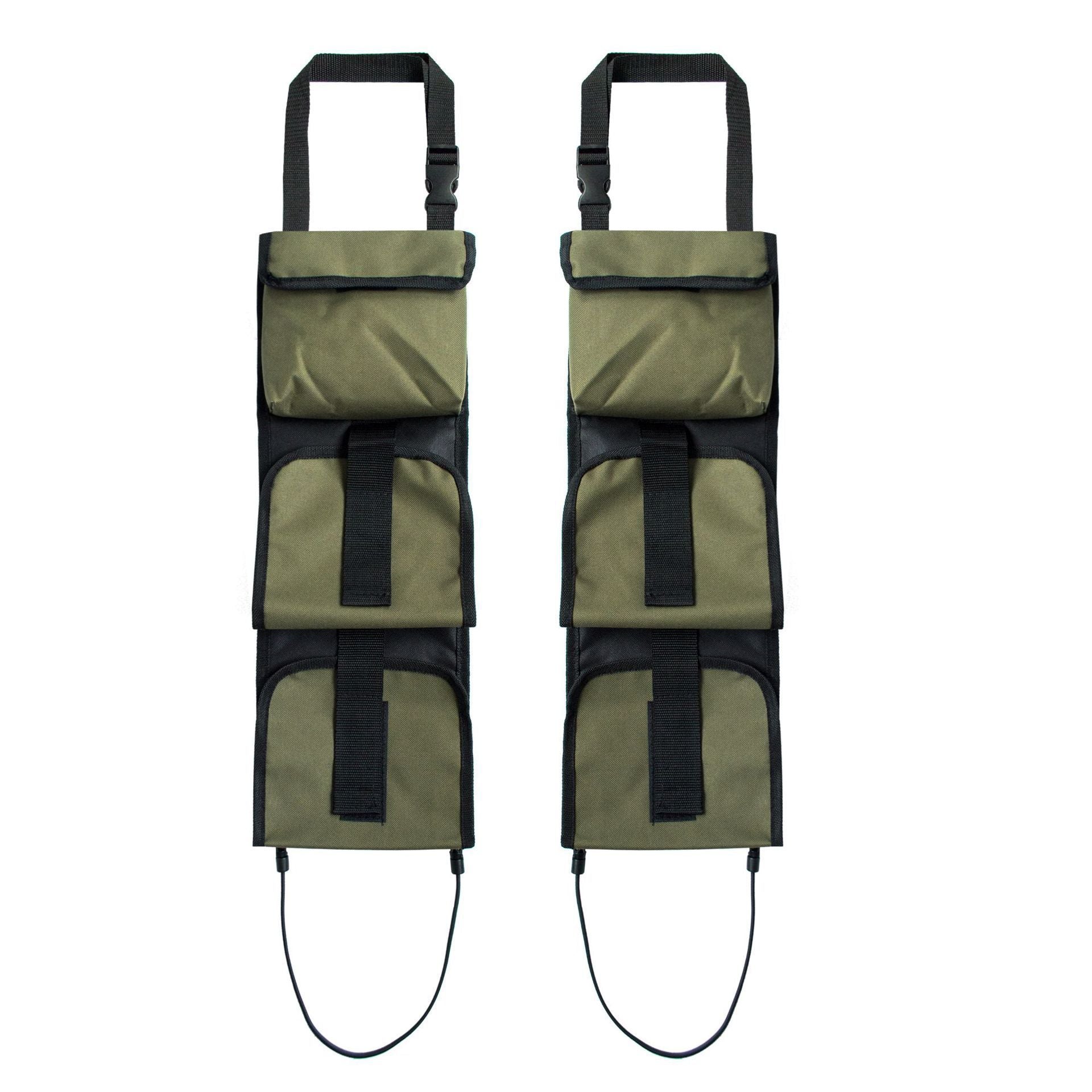 Car seat back suspension storage bag