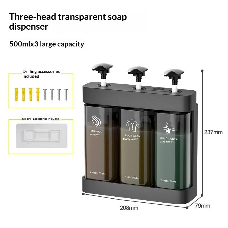 Manual Transparent Soap Dispenser For The Bathroom