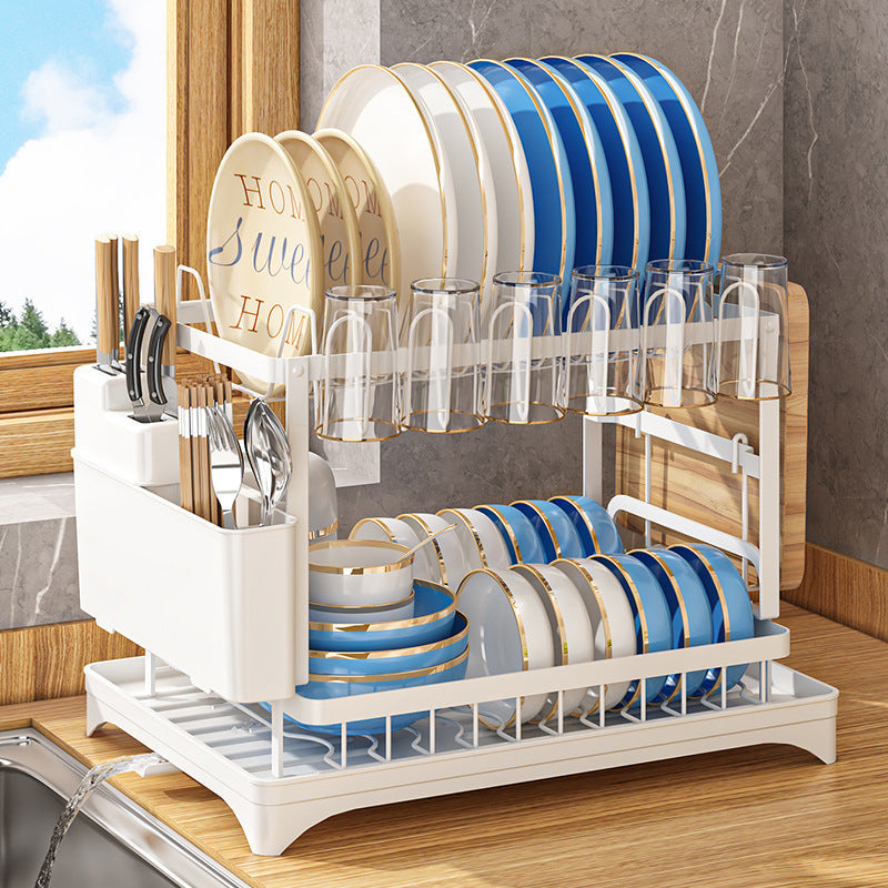 Simple Home Kitchen Dish Storage Drain Rack
