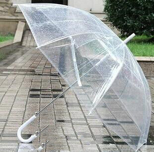 Color Transparent Umbrella Straight Pole Automatic