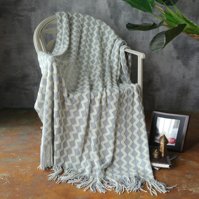Tassel shawl for blanket