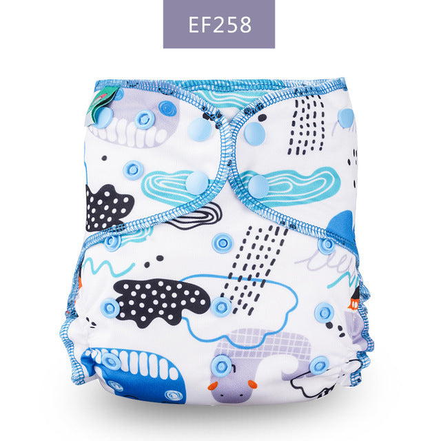 Super Absorbent Bamboo Cotton All-in-one Baby Night Cloth Diaper
