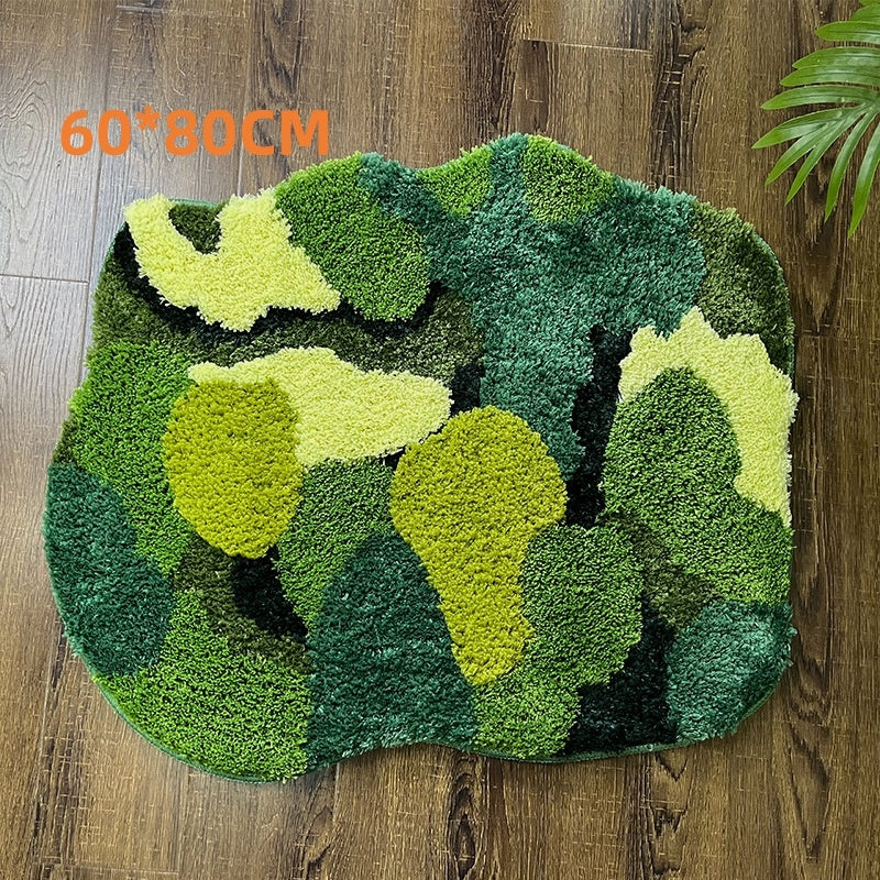 New Ins Style Moss Carpet Shaped Irregular Casual Corner Feet Living Room Carpet Floor Mat Art