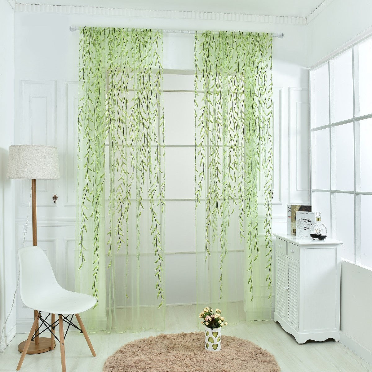 Wicker Offset Printing Curtain Home Decoration