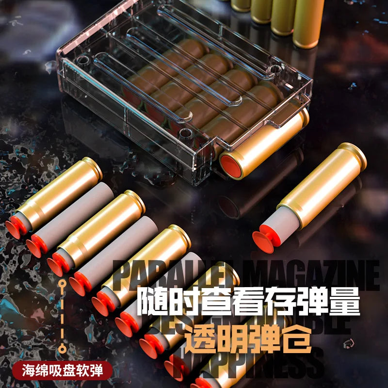 Barrett Soft-Bullet Gun Can Be Fired Toy Gun Boy Sniper Rifle Model Manually Loaded Under Loading Rifle Christmas 2025