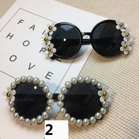 Handmade flower diamond sunglasses