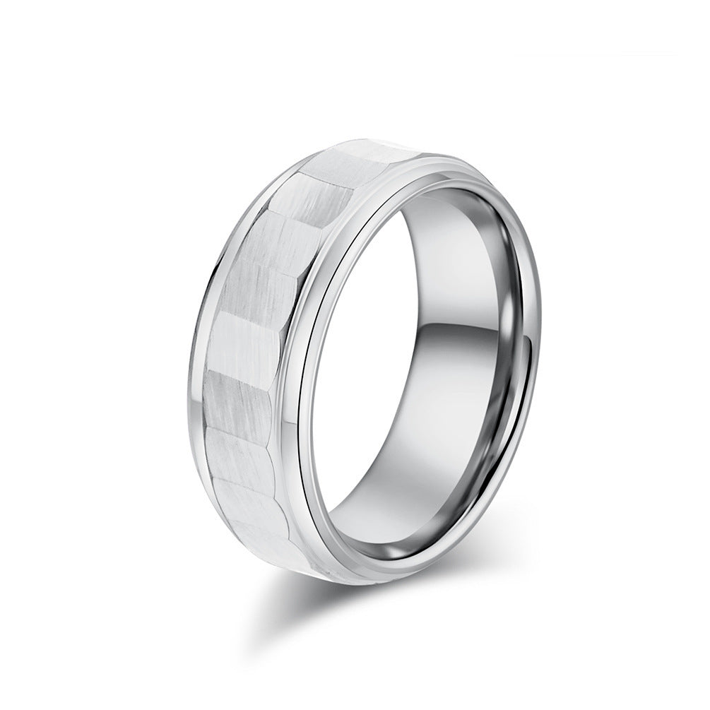 Simple And Advanced Design Sense Tungsten Carbide Steel Ring