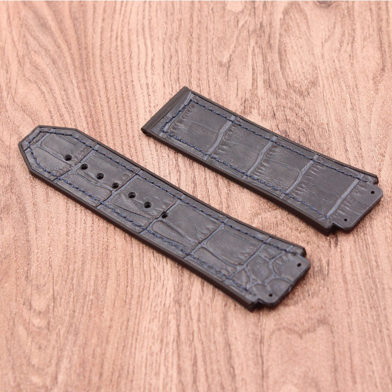 Leather Rubber Strap Men's Watch Accessories