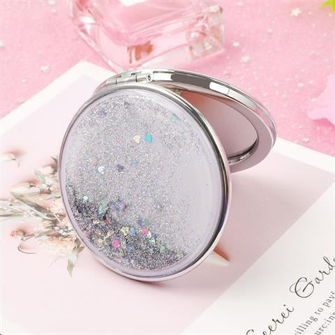 Cute Girly Heart Cartoon Double-sided Portable Makeup Mirror