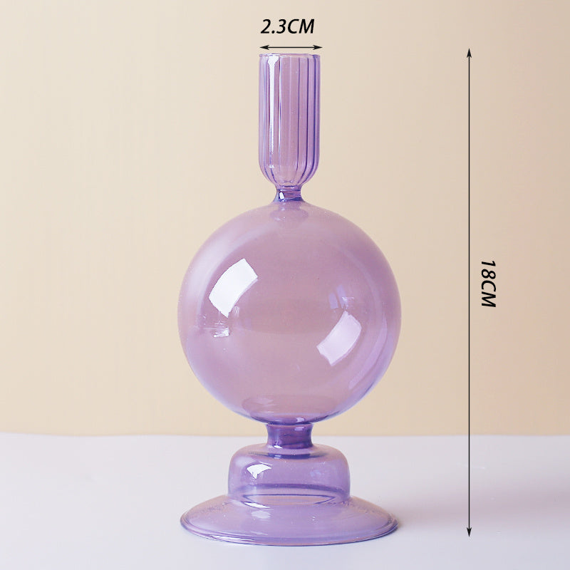 Candlelight Dinner Creative Glass Candle Holder Decoration