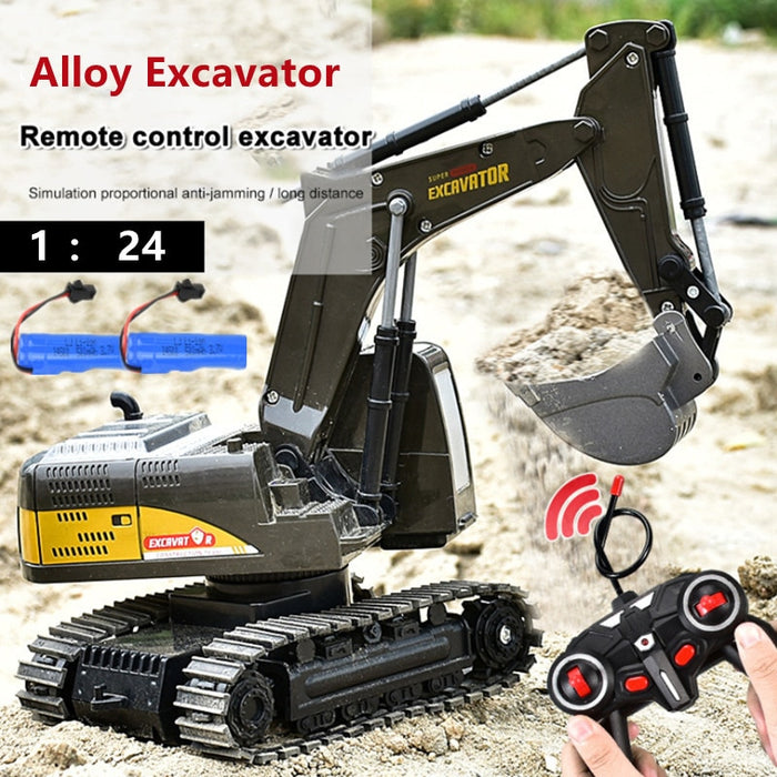 Children's Alloy Remote Control Excavator Construction Vehicle Toy