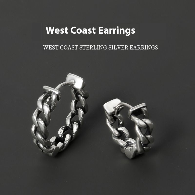 West Coast Earrings Men's Hip Hop Simple