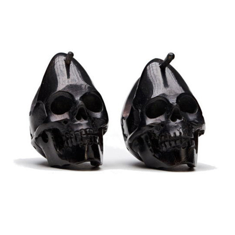 Skull Head European And American Hip Hop Rock Tide Dumbbell Stud Earrings