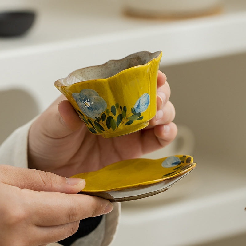 Camellia Tea Set Simple Home Teapot Tea Cup Gaiwan Complex